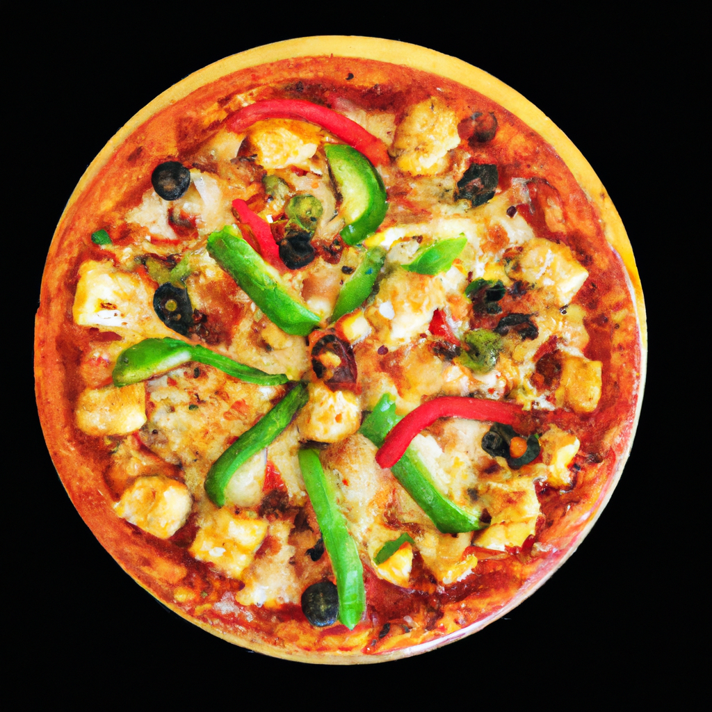 AI-generated photo of Fiery chili pizza